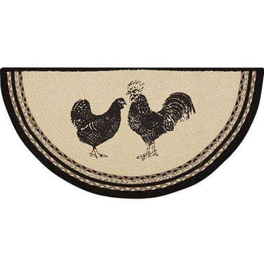 Sawyer Mill Charcoal Poultry Jute Half Rug - The Fox Decor